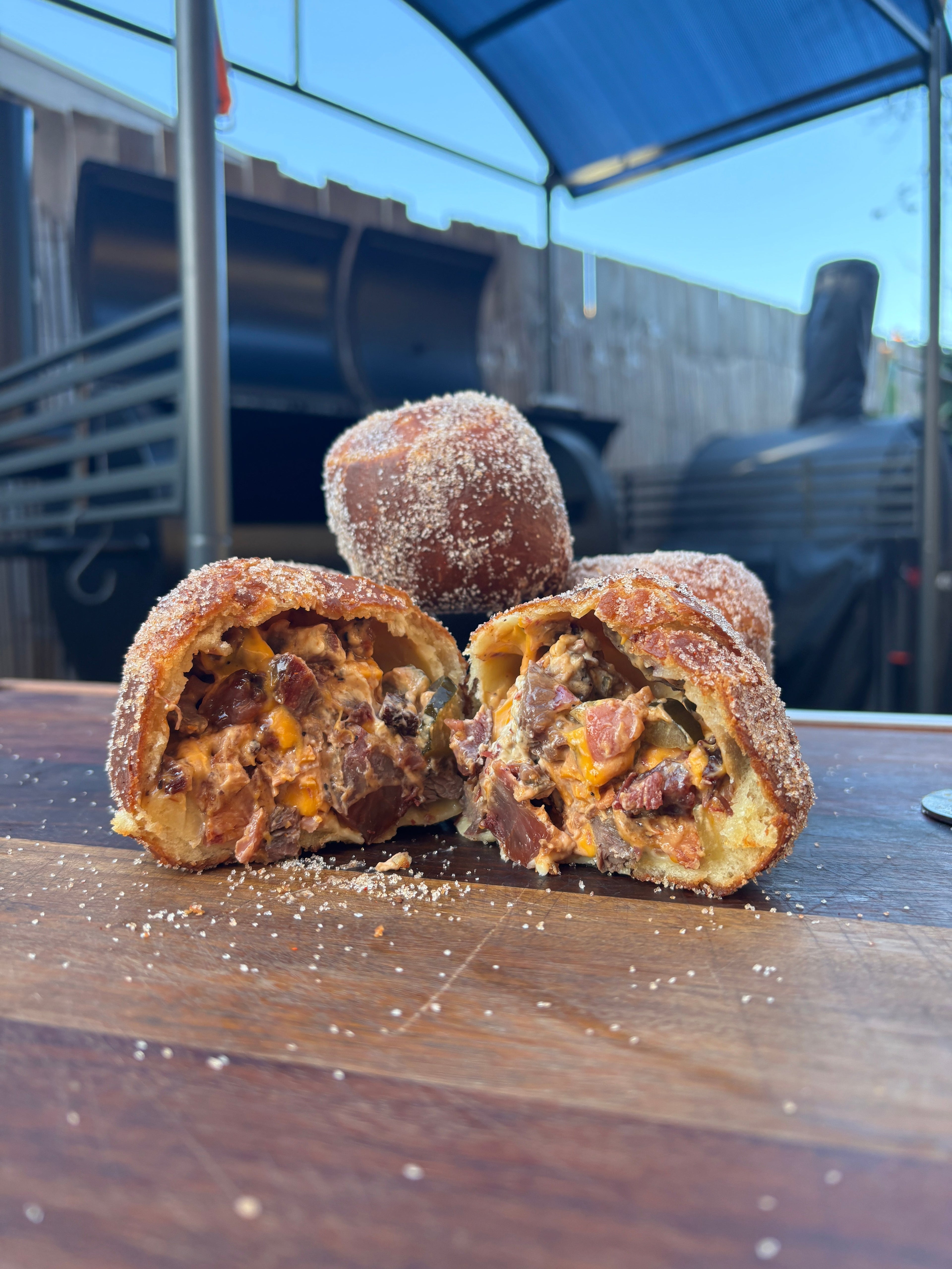 Bacon BBQ Cheeseburger Doughnut