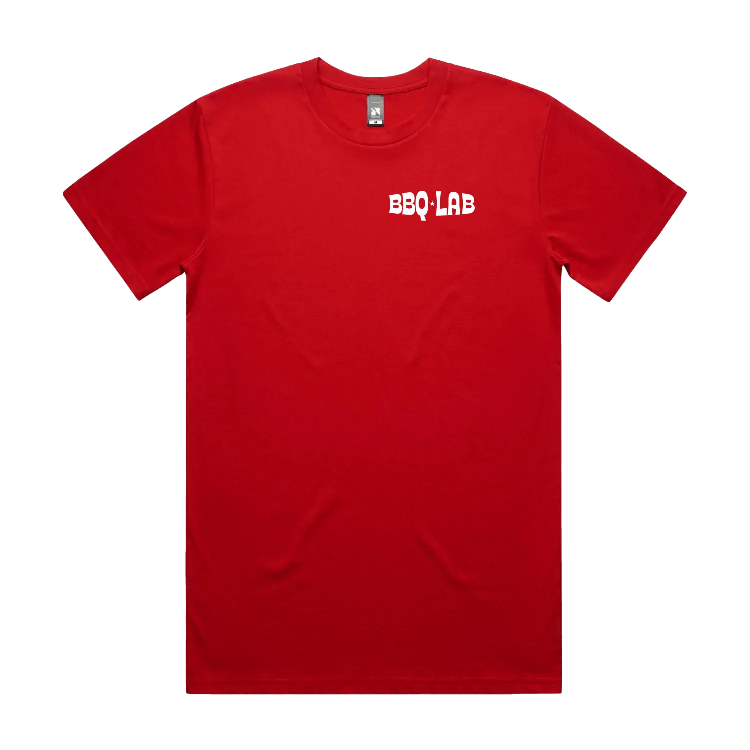 Red front flat lay