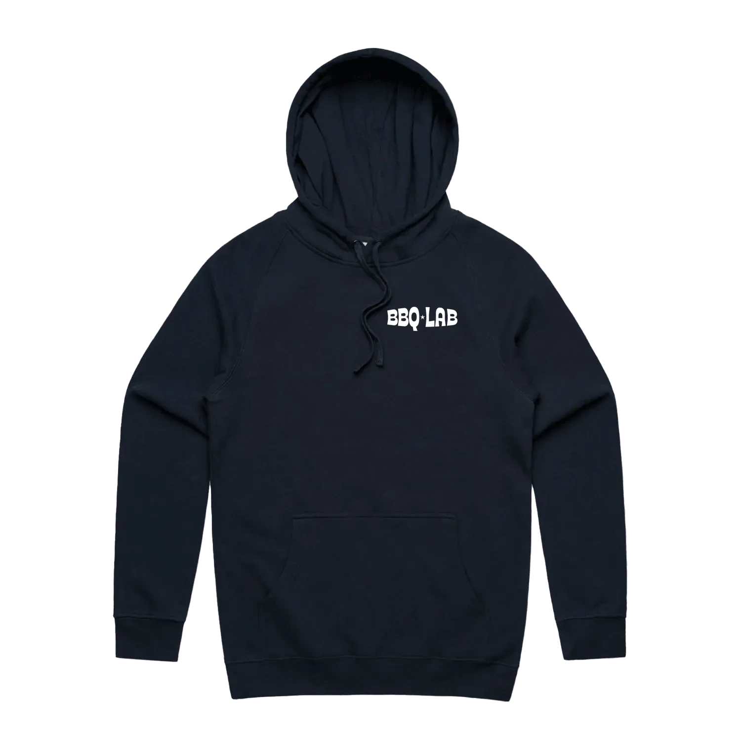 BBQ LAB Navy Streetwear Hoodie Front View